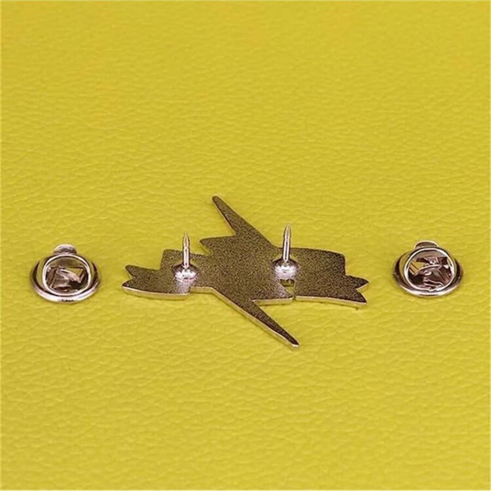 Girl Power Lapel Badass Pin Brooch, Inspirational message, Pink , Yellow Enamel - Picture 3 of 8